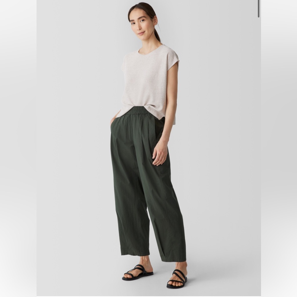 Eileen Fisher Organic Cotton Poplin Lantern Pant